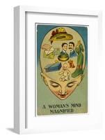 Womans Mind Magnified-null-Framed Photographic Print