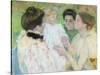 Women Admiring a Child, 1897 (Pastel on Paper)-Mary Cassatt-Stretched Canvas