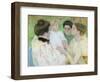 Women Admiring a Child, 1897 (Pastel on Paper)-Mary Cassatt-Framed Giclee Print