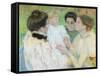 Women Admiring a Child, 1897 (Pastel on Paper)-Mary Cassatt-Framed Stretched Canvas