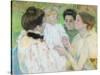 Women Admiring a Child, 1897 (Pastel on Paper)-Mary Cassatt-Stretched Canvas