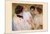 Women Admiring a Child-Mary Cassatt-Mounted Premium Giclee Print