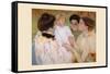Women Admiring a Child-Mary Cassatt-Framed Stretched Canvas