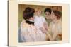 Women Admiring a Child-Mary Cassatt-Stretched Canvas