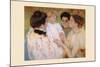 Women Admiring a Child-Mary Cassatt-Mounted Art Print