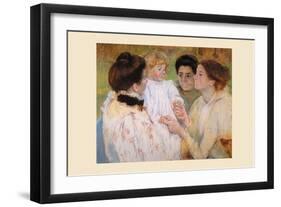 Women Admiring a Child-Mary Cassatt-Framed Art Print