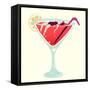 Women Alcohol Dependence Problem Illustration. Editorial Illustration of Alcoholic Problem.-Popmarleo-Framed Stretched Canvas