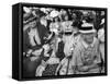 Women, All Wearing Hats, Sitting Outside at Republican Rally, Dexter, Maine-Alfred Eisenstaedt-Framed Stretched Canvas