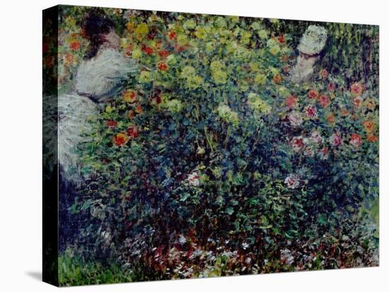 Women Amidst Flowers, 1875-Claude Monet-Stretched Canvas