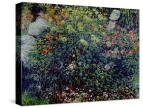 Women Amidst Flowers, 1875-Claude Monet-Stretched Canvas
