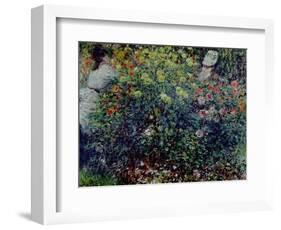 Women Amidst Flowers, 1875-Claude Monet-Framed Giclee Print