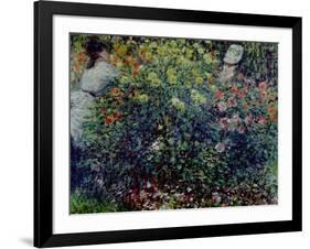 Women Amidst Flowers, 1875-Claude Monet-Framed Giclee Print