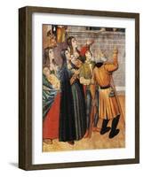 Women and Beggars in Street-Pedro Garcia De Benabarre-Framed Giclee Print