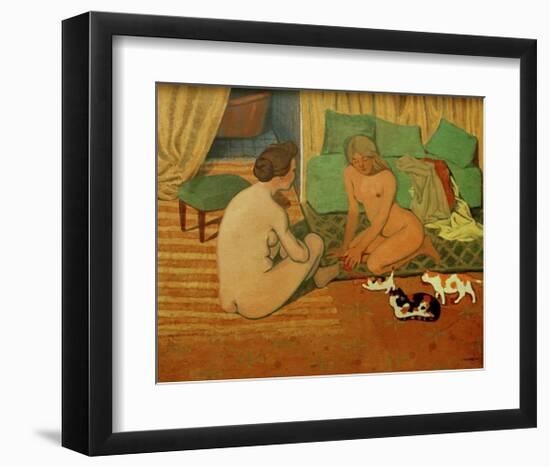 Women and Cats-Félix Vallotton-Framed Giclee Print