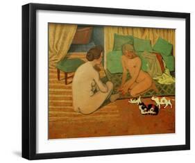 Women and Cats-Félix Vallotton-Framed Giclee Print