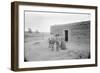 Women and Child Outside Ranch House-null-Framed Photographic Print