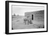 Women and Child Outside Ranch House-null-Framed Photographic Print