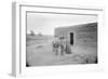 Women and Child Outside Ranch House-null-Framed Photographic Print
