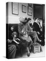 Women and Children Holding Pets While Waiting to See Veterinarian-Nina Leen-Stretched Canvas