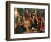 Women and Children in a Garden, 19th Century-null-Framed Giclee Print