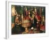 Women and Children in a Garden, 19th Century-null-Framed Giclee Print