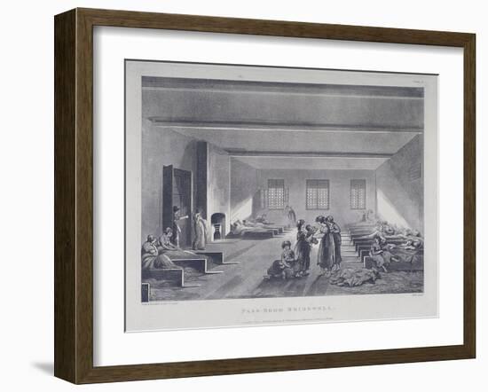Women and Children in Bridewell's Hospital, London, 1808-John Hill-Framed Giclee Print