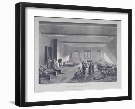 Women and Children in Bridewell's Hospital, London, 1808-John Hill-Framed Giclee Print