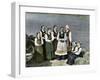 Women and Children in National Costume, Sognafjorden, Norway, C1890-L Boulanger-Framed Giclee Print