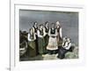 Women and Children in National Costume, Sognafjorden, Norway, C1890-L Boulanger-Framed Giclee Print