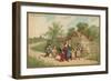 Women and Children Walking-null-Framed Giclee Print