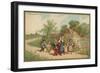 Women and Children Walking-null-Framed Giclee Print