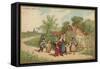 Women and Children Walking-null-Framed Stretched Canvas