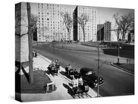 Women and Couples Walking Babies in Carriage in Parkchester Housing Development in the Bronx-Alfred Eisenstaedt-Stretched Canvas