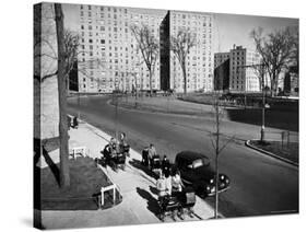 Women and Couples Walking Babies in Carriage in Parkchester Housing Development in the Bronx-Alfred Eisenstaedt-Stretched Canvas