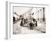 Women and Dogcart, Antwerp, 1898-James Batkin-Framed Photographic Print