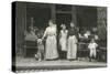 Women and Dogs Outside a Shop, France-null-Stretched Canvas