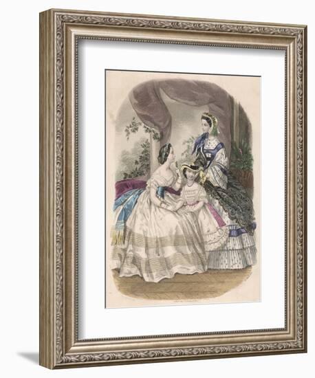 Women and Girl 1860-null-Framed Art Print