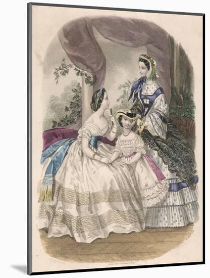 Women and Girl 1860-null-Mounted Art Print