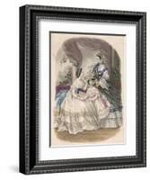 Women and Girl 1860-null-Framed Art Print