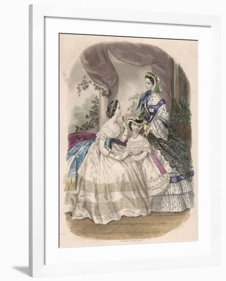 Women and Girl 1860-null-Framed Art Print