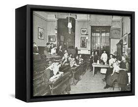 Women and Girls in a Classroom, Surrey Square Evening Institute for Women, London, 1914-null-Framed Stretched Canvas