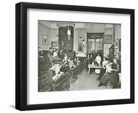 Women and Girls in a Classroom, Surrey Square Evening Institute for Women, London, 1914-null-Framed Photographic Print