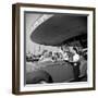 Women and Girls, in Convertible at Drive In, Greet Female Car Hop, Who Just Brought Their Drinks-Nina Leen-Framed Photographic Print