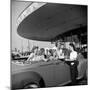 Women and Girls, in Convertible at Drive In, Greet Female Car Hop, Who Just Brought Their Drinks-Nina Leen-Mounted Photographic Print