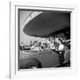 Women and Girls, in Convertible at Drive In, Greet Female Car Hop, Who Just Brought Their Drinks-Nina Leen-Framed Photographic Print