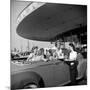 Women and Girls, in Convertible at Drive In, Greet Female Car Hop, Who Just Brought Their Drinks-Nina Leen-Mounted Photographic Print