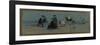 Women and Horse on the Beach-Eugène Boudin-Framed Giclee Print