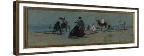 Women and Horse on the Beach-Eugène Boudin-Framed Premium Giclee Print