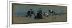 Women and Horse on the Beach-Eugène Boudin-Framed Premium Giclee Print