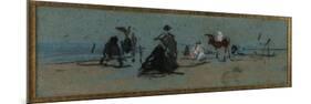 Women and Horse on the Beach-Eugène Boudin-Mounted Premium Giclee Print